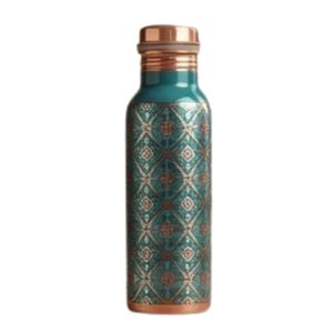 Wholesale 100% Pure Copper Water <b>Bottle</b> Ayurvedic Handcrafted Leak Proof Metal Sports Drinkware with Custom Engraved Design - Product Image 2