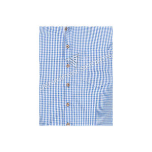 Chemises décontractées pour hommes, manches courtes, à carreaux, coupe slim, chemises bavaroises 100% coton, chemise bavaroise pour hommes - Product Image 4
