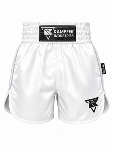 กางเกงชกมวย KAMPFER INDUSTRIES สีขาว ระบายอากาศได้ดี แห้งเร็ว ผลิตจากโพลีเอสเตอร์ 100% สำหรับผู้ใหญ่ ยูนิเซ็กซ์ เหมาะสำหรับศิลปะการต่อสู้แบบผสมผสาน ลายพิมพ์แบบ Heat-Transfer - Product Image 6