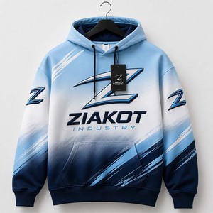 Vente en gros Pakistan Ziakot Industry Sweat à capuche personnalisé, motif drapeau américain vintage bleu marine, motif 3D rouge vif, design abstrait à effets de pinceaux - Product Image 3