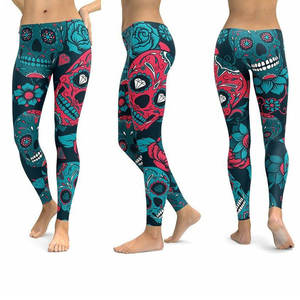 Leggings Deportivos de Cintura Alta con Diseño Estampado, Ropa Deportiva, Leggings de Yoga sin Costuras de Calidad para Ejercicio y Fisicoculturismo para Mujer - Product Image 3