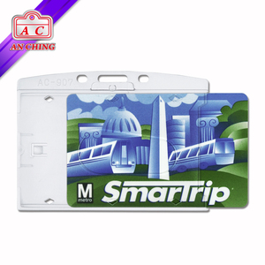 Office ID Card Name Tag Horizontal Hard <b>Plastic</b> Badge Holders - Product Image 3