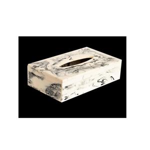 Resin Facial Tissue Box Modern Elegant Resin Tissue Box Organizer Decorative Home Accessory for Coffee <b>Table</b> Bedroom Office - Product Image 1