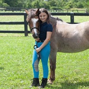 Horsekraft Kids Breeches Stretchable Cotton Spandex Fabric Suede <b>Knee</b> <b>Patch</b> Breathable Equestrian Clothing for Riding Indian - Product Image 2