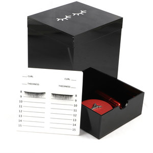 Wholesale Price Acrylic Lash Pallet Tile With Magnet for Tweezers Customized Shapes Eyelash Extension Holder - Product Image 4