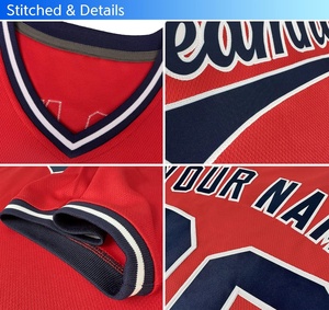 Camiseta deportiva de secado rápido sublimada OEM al por mayor, camiseta personalizada de béisbol para niños de EE. UU. para hombres - Product Image 3