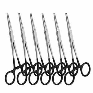 SUAVE Lot de 6 pinces hémostatiques Kelly droites noires de 5,5 po, instruments chirurgicaux orthopédiques personnalisés pour usage hospitalier - Product Image 2
