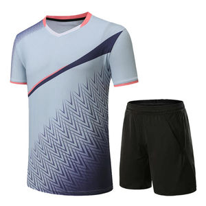 100% Polyester Men Tennis Wear Shirts Sportswear Tennis T-shirts Short Sleeves Set Quick Dry Ladies Tennis Uniform Sets - Product Image 5
