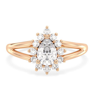 REYES Original Design <b>925</b> Sterling <b>Silver</b> Pear Cut 1.03 Carat Moissanite Engagement <b>Rings</b> Exquisite Anniversary Gift Jewelry - Product Image 1