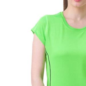 Camiseta de seda de cuello redondo y manga corta para mujer, estilo urbano, unisex, holgada, transpirable, de moda de verano, tela satinada, con logo personalizado, color liso. - Product Image 6