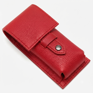 Estuche de Viaje Protector para Brocha de Afeitar de Cuero Genuino de Lujo Personalizado, Bolsa de Almacenamiento Portátil para Brochas de Maquillaje - Product Image 3