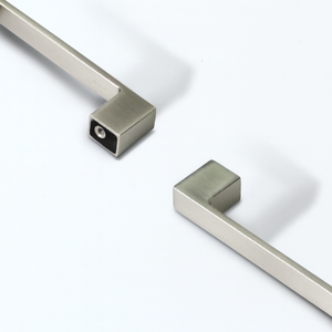 Poignée de meuble carrée moderne en alliage de zinc, finition nickel brossé, écologique, pour tiroirs de cuisine et salle à manger - Product Image 3