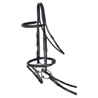 Bridon anglais en cuir véritable de haute qualité pour courses de chevaux, avec beaux ornements en pierres, équipement d'équitation de qualité supérieure, OEM