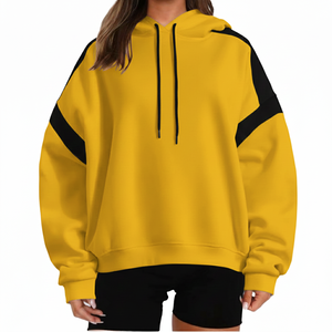 Sweat-shirts à capuche surdimensionnés pour femmes, en coton 100% de haute qualité, avec logo personnalisé, style décontracté pour l'hiver et l'automne - Product Image 1