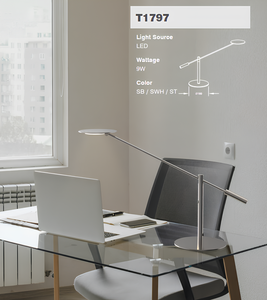 Lampe de table en fer en promotion, design nordique moderne et minimaliste pour hôtel, luminaires de lecture et de surpièce, LED 9W CRI≥80 3000K dimmable - Product Image 1