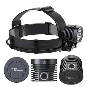 Lampe frontale LED rechargeable, réglable, étanche, 8000 lumens, ZEROBEAM H50, portée de 561 m, randonnée nocturne active avec pack de batteries à 4 emplacements - Product Image 1