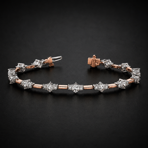 Pulseras de Diamantes Moissanite de Plata 925 de 4mm con Incrustaciones de Diamantes, Brazalete de Diamantes Estilo Hip Hop con Claridad VVS en Venta para Exportación - Product Image 1