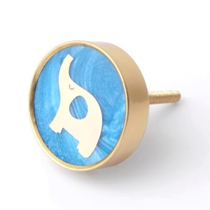 Wholesale Brass Cabinet <b>Knobs</b> Round Drawer <b>Door</b> Pulls Elephant Pattern Kids <b>Knobs</b> for Cupboard Decorative Furniture Handles - Product Image 1