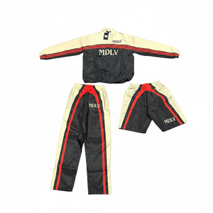 Conjunto de Chaqueta y Pantalón Corto Impermeable Ligero con Logotipo Personalizado para Hombre, Chaqueta con Cremallera y Ribete Reflectante, 2 Piezas - Product Image 6