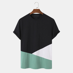 Latest Design Men's T-Shirts Custom Color 100% Cotton Fleece Quick Dry Breathable Loose Fit O-Neck - Product Image 1