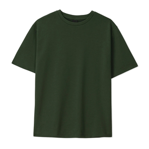 Camiseta de manga corta más vendida para mujer, color verde oscuro, talla grande, cuello redondo, hecha de algodón, ropa informal, camiseta para mujer adulta - Product Image 1