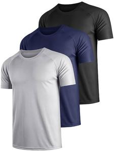 Camiseta Deportiva de Algodón 100% para Hombre, de Secado Rápido, Transpirable, de Manga Corta, para Gimnasio, Deportes, Absorbe la Humedad - Product Image 1