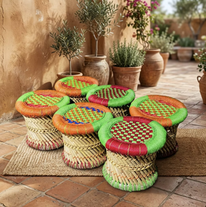 Taburete de Ratán Indio Moderno Hecho a Mano, Cómodo, Impermeable, Ecológico, Portátil, de 1 Plaza, para Jardín, Dormitorio, Muebles de Exterior - Product Image 6