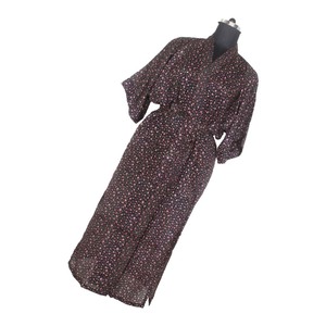 KL010 Kimono de Seda Floral Antiguo Estilo Sari, Chaqueta Larga de Invierno y Otoño con Cuello en V y Cierre de Cordón, Mangas Largas - Product Image 5