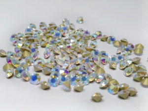 Cristales Chaton Aurora Boreal AB para la Creación de Joyas, Piedras de Cristal Facetadas de Primera Calidad, Gemas Sueltas AB - Product Image 5