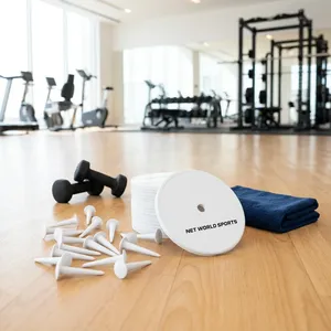 <b>Cricket</b> Ground Boundary Marker Kit with <b>White</b> Dot Discs and Plastic Pegs for Field Marking Training and Match Setup - Product Image 1