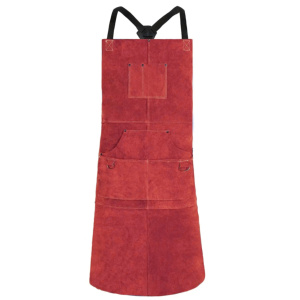 Delantal de Soldadura de Cuero Vacuno de Alta Calidad, Sin Mangas, Protector Corporal Industrial Resistente con Resistencia al Fuego para Trabajadores - Product Image 6
