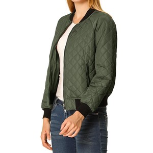 Wholesale Women Bomber <b>Jacket</b> Custom Casual Zip Front <b>Lightweight</b> Outerwear OEM Factory Export Quality Apparel - Product Image 3