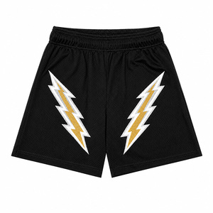 Pantalones Cortos Deportivos Personalizados para Hombre, Estilo Vintage, Tejidos en Lona de Poliéster/Algodón, Cintura Media, Cierre con Cordón, Elásticos, Transpirables y de Secado Rápido - Product Image 1