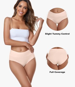 Braguitas de Cintura Alta para Mujer, Algodón Premium Elástico, Diseño Floral con Lazo, Ecológicas, Cómodas, Suaves, Transpirables - Product Image 4