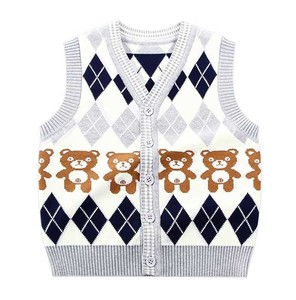 Cárdigan de punto sin mangas transpirable de primera calidad para hombre, chaleco suéter con botones y cuello en V, tops de moda europea de alta gama - Product Image 1