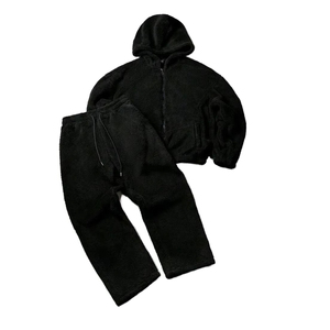 Nuevo Diseño Conjunto Deportivo Casual de 2 Piezas para Hombre, Sudadera con Capucha de Forro Polar de Poliéster, Traje Deportivo para Correr, Cálido para Invierno - Product Image 2