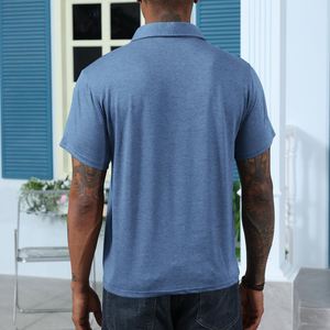 Quick Drying Mens Polo Shirts Breathable Cotton <b>Blend</b> Fabric Polo For Men Active Lifestyle Sportswear High Performance Gear - Product Image 2