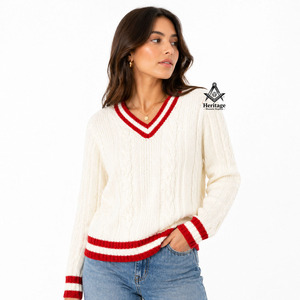 Cárdigan Acrílico Bordado para Mujer de la Hermandad Delta Sigma, Regalia Masónica Herencia |   Ropa Griega Bordada para Mujeres de Hermandades - Product Image 1