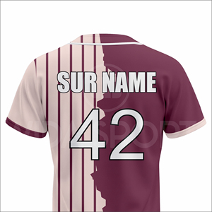 ชุดยูนิฟอร์มเบสบอลพิมพ์ลายโพลีเอสเตอร์ 100% แบบกำหนดเอง ระบายเหงื่อได้ดี ยืดได้สี่ทิศทาง สำหรับฤดูร้อน สั่งซื้อขั้นต่ำน้อย สำหรับทีมในสหรัฐอเมริกา จัดส่งรวดเร็ว - Product Image 5