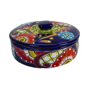 Artisanal Ribbed Dark Wood Casserole with Matching Circular Lid Premium Food Warmer for Natural Wabi Sabi Dining Tableware <b>Set</b> - Product Image 2