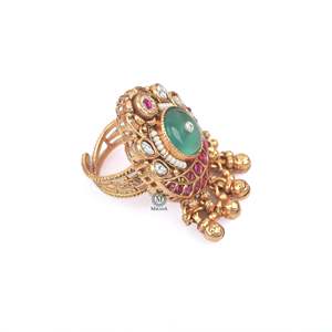 Vinisha Antique Designer Brass Ring - Product Image 3
