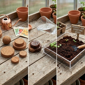 Disques de tourbe de coco bio pour la germination des graines, favorisant la croissance des semis, utilisation en jardinage - Écologique en agriculture et horticulture - Product Image 5