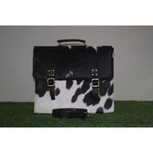 Maletín para portátil de piel de vaca moderno y elegante, bolso de fin de semana con organizador de documentos de viaje para damas y bebés - Product Image 1