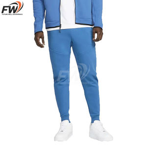 Pantalon de jogging décontracté personnalisé de haute qualité en coton lavé avec taille élastique, coupe large pour homme - Product Image 3