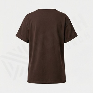 เสื้อยืดผู้หญิงทรงปกติ ผ้าโพลีเอสเตอร์ ดีไซน์ลำลองทันสมัย พิมพ์ลายปักโลโก้ สีสันปรับแต่งได้ คุณภาพพรีเมียม ผ้าซาติน - Product Image 2