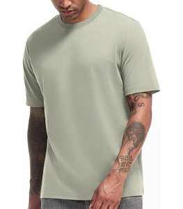 T-shirts décontractés pour hommes 2025 – Vente en gros, haute qualité, 100 % coton, col rond, tricotés, imprimés, personnalisables, respirants, coupe ample - Product Image 1