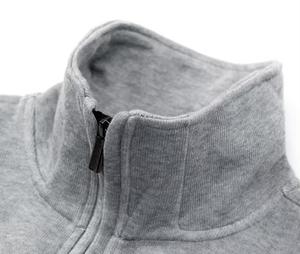 Sudadera unisex con cremallera de cuarto para hombre, Sudadera con cuello levantado y cremallera 1/4 con media cremallera para invierno - Product Image 6