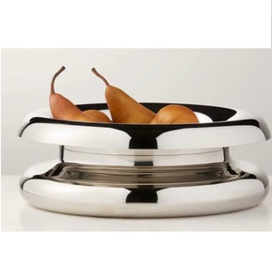 Tazón de Madera para Servir Postres y Alimentos, Decoración de Mesa, Acabado en Dos Tonos, para Catering, Servidor de Frutas y Ensaladas - Product Image 2