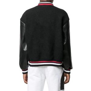 Remium-Chaqueta de lana con logo personalizado para hombre y mujer, abrigo informal con parches de chenilla, para invierno - Product Image 3