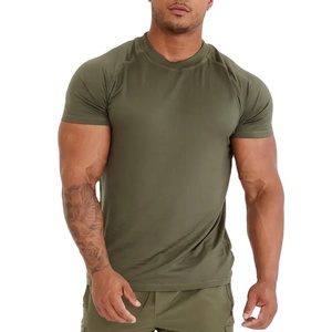 Camisetas de manga corta de poliéster Spandex de alta calidad, peso ligero, transpirable, venta al por mayor, camiseta de secado rápido para gimnasio para hombres - Product Image 2